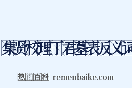 集贤校理丁君墓表反义词是什么意思的图片